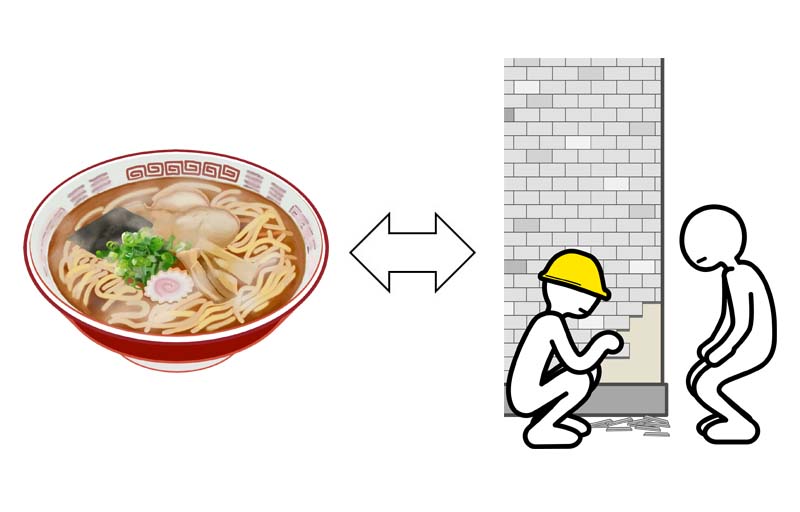 ラーメンと建築は違いがある