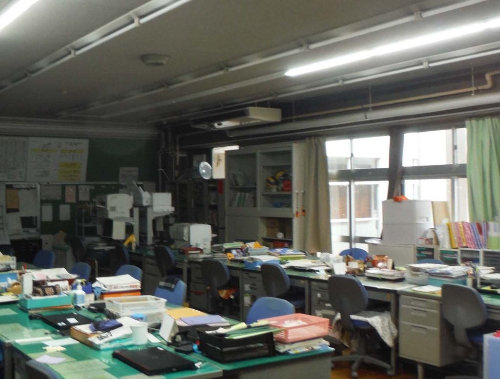 作業現場に利用者の備品が残っている