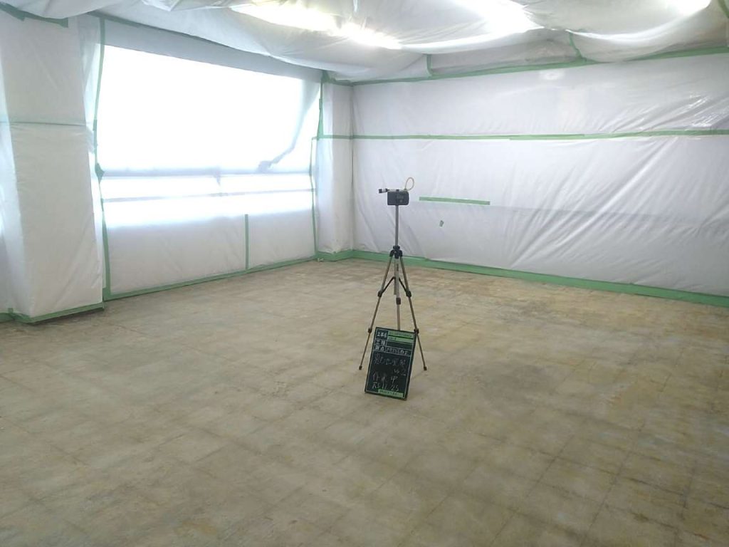 浮遊石綿濃度測定の写真